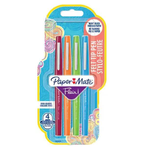 Astuccio 4 colori Fun pennarello Flair Nylon Papermate